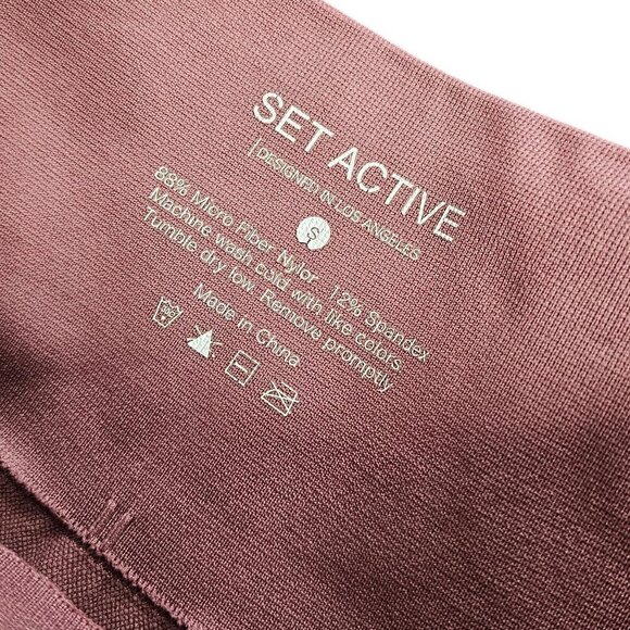 SET Active Womens Sculpt Flex High Rise Leggings, Mauve, Athletic, Size Small - Picture 7 of 9